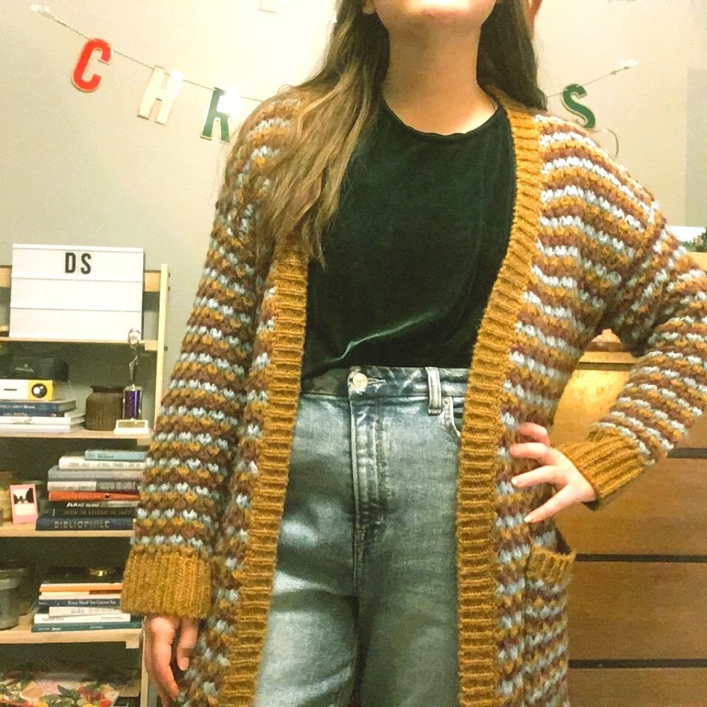 Women's Large chunky knit cardigan